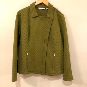 NWOT OLIVE ISAAC MIZRAHI QUILTED MOTO JACKET